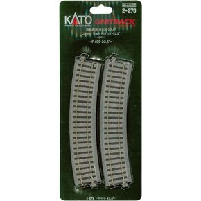 Kato USA Inc. HO 490mm 19-1/4 Radius Curve 22.5-Degree 4 KAT2270 HO Track