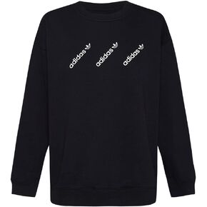 adidas Women's Crew Pullover Sweatshirt, Black