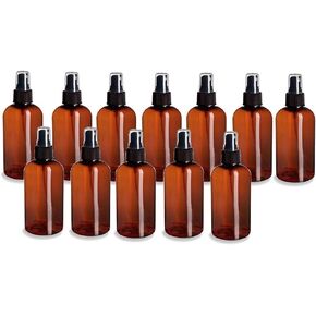 12 عبوة - 8 أونصة - زجاجات رذاذ بلاستيكية من آمبر بوسطن - بخاخ رذاذ ناعم وغطاء غبار للزيوت العطرية والعطور ومنتجات التنظيف in Kuwait