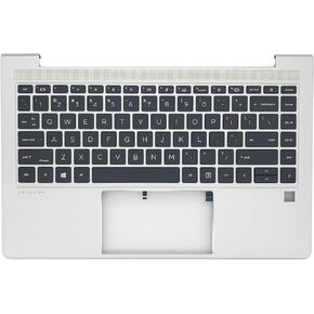 Replacement Backlit Keyboard Palmrest Upper Case Top Cover for HP Probook 440 G8 445 G8 445R G8 14'' Notebook Assembly M23769-001 Silver