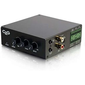 C2G Legrand Audio Amplifier, Black Audio Component Amplifier with Remote Wired Wall Plate Controller, TAA Compliant Amp, 50W Amplifier, 1 Count, C2G 40881