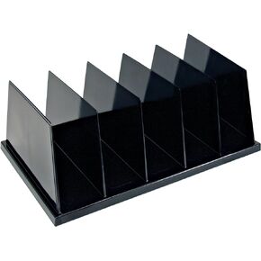 Officemate Recycled Large Standard Sorter, 5 Compartments, 13.5 x 9 x 5 Inches, Black (26192)