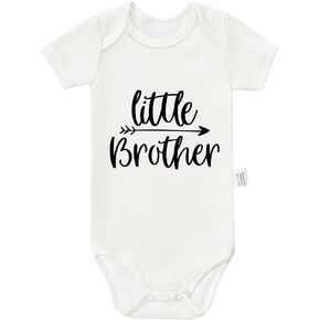 Little Brother Bodysuits, Cute Infant Toddler Boy Newborn Cotton Romper Short Sleeve Jumpsuit Outfits 0-24 Months