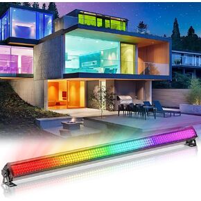 LED Wall Washer Light, 252 LEDs 36W RGB Concert Light, Stage Light Bar Support DMX & Sound Control with 40° Beam Angle, Wash Light for Indoor Disco Party Church Birthday Bar Wedding Halloween Light