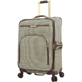 London Fog Oxford III Expandable Spinner, Black-White, 25-Inch