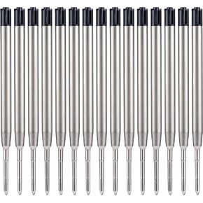 15 Pieces Wikult Black Ballpoint Refill Compatible with Parker Pen, 1.0mm Medium Point, Smooth Writing German Ink Replaceable Refills for Your Pen