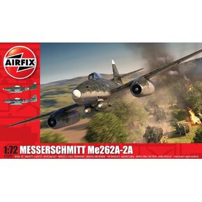 Airfix Messerschmitt ME262A-2A Airplane 1:72 WWII Military Aviation Plastic Model Kit A03090