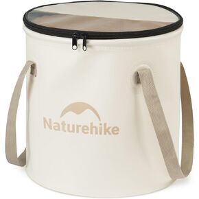 Naturehike 20L Multipurpose Collapsible Bucket, Folding Bucket Wash Basin with Lid & Handle, Portable Water Container for Travelling Camping Hiking Fishing Gardening