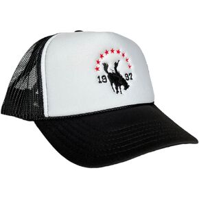 1997 Western Cowboy Embroidered Foam Trucker Hat - Premium Trendy Snapback for Men and Women