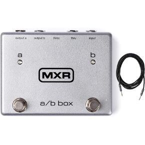 MXR M196 A/B Box Switch Pedal Bundle with 10ft Instrument Cable