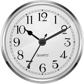 Hicarer 3-1/2 Inch (90 mm) Quartz Clock Fit-up/Insert with Arabic Numeral (Gold)