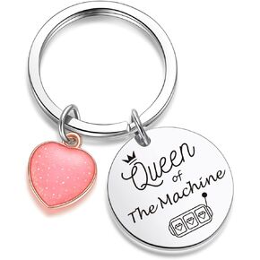 Gambling Lover Keychain Girlfriend Keychain Gambling Lady Keychain Lady Luck Gift Sister Jewelry