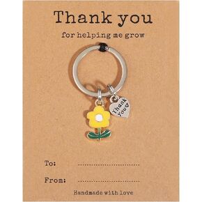 Miss Pink Teacher Appreciation Keychain Gifts in Bulk Teacher Day Christmas Gift Thank You for Helping Me Grow Keychain