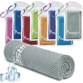 SYOURSELF Cooling Towel, Cooling Towels for Neck,40" x 12"Ice Towel for Instant Cooling Relief, Soft Breathable Chilly Towel, Perfect Yoga, Golf, Sports, Gym, Workout, Athletes Towel (1PC-Blue)