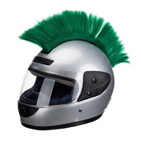 Helmet Hawks Motorcycle Helmet Mohawk Wigs Helmet Mohawk Wig for Motorcycle Bicycle Ski Snowboard Helmet Hair Patches Skinhead Costumes Wig Cosplay Wig (Blue)