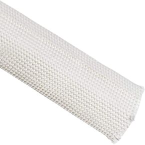 uxcell Insulation Braid Sleeving, 3.3Ft-10mm High Temp Fiberglass Sleeve White