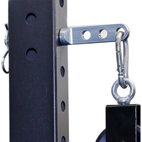 F&F STEEL Adjustable Fitness Rack Pulley Pin - Fits 2" & 3" Racks With 5/8" or 1" Hole Size - Heavy-Duty, Gym Equipment for Home Workouts, Strength Training, and Muscle Building - Compact Design