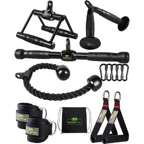 Cable Machine Accessories for Home Gym, LAT Pulldown Attachments, Durable and Reliable Weight Fitness Gym Accessories, Tricep Pull Down Attachment for Gym Equipment