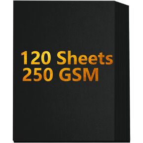 120 Sheets White Cardstock, Thick Card Stock 91lb/250GSM Card Stock Printer Paper Construction Paper for Invitations Craft Printing Scrapbook Supplies Card Making(White,A4 Size)