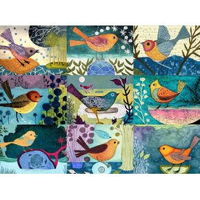 أحجية الصور المقطوعة المكونة من 1000 قطعة من مهرجان The Nine Birds للبالغين من Cross & Glory | مجموعة ملونة من الأعمال الفنية الفردية للطيور | نابضة بالحياة وفريدة من نوعها | هدية رائعة لعشاق الطيور in Kuwait