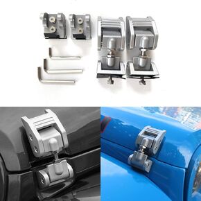 Hood Latch, Adjustable Hood Lock Kit for Jeep Wrangler JK JKU 2007-2018 and 2018-2023 Jeep Wrangler JL JLU (Black)