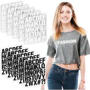 10 Sheets 310 Pieces Iron on Letters for Fabric 1.6 Inch Heat Transfer Vinyl Letters with A-Z Iron on Vinyl Letters Black PU Alphabet Adhesive Stickers for DIY Printing Craft Clothing T-Shirt Jersey