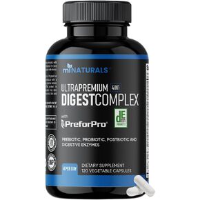 Ultra Premium Digest Complex - Probiotics Prebiotics Postbiotics Digestive Enzymes 4 in 1 Formula | 120 Count | DE111 Strain - 6 Billion CFU - Backed by Science