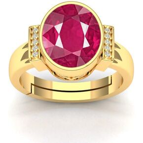 4.00 Carat Natural Ruby 1 Micron Gold Plated 10X8 MM Oval Ring With Lab Certificate