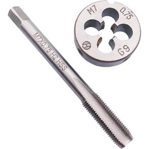 HSS M7 x 0.75mm Tap and M7 x 0.75mm Die Metric Thread Right Hand