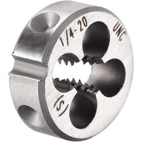 uxcell 1/4-20 UNC Round Die, Machine Thread Right Hand Threading Die, Alloy Tool Steel Screw Thread Cutting Die