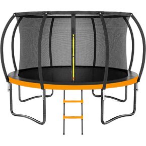 Trampoline 12FT 14FT, Outdoor Trampolines with Enclosure Net & Ladder, Recreational Trampoline for Kids and Adults, Heavy Duty Trampoline for Backyard, ASTM Approved