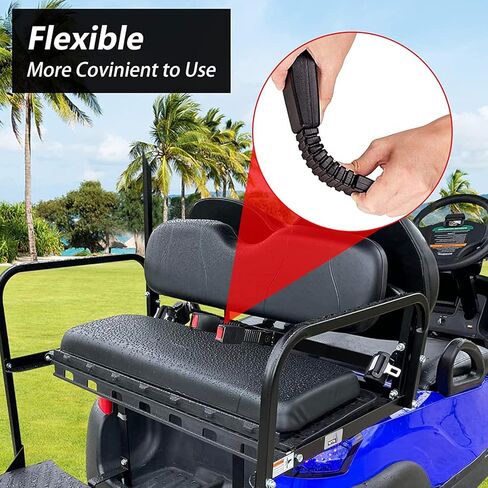 مجموعة أحزمة مقاعد عربة الجولف العالمية القابلة للسحب 47.64 بوصة لعربات الجولف EZGO TXT Yamaha Club Car (لا تناسب 2 سيارة نادي الركاب السابقة Yamaha G29 Drive EZGO RXV) in Kuwait