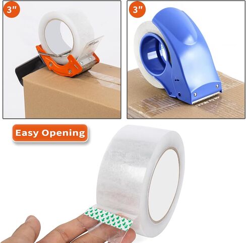 شريط تغليف شفاف 6 بكرات، 1.88 بوصة × 80 ياردة، إجمالي 480 ياردة، سمك 2.7 مل، شريط تعبئة عالي التحمل للشحن والتغليف والختم المتحرك in Kuwait