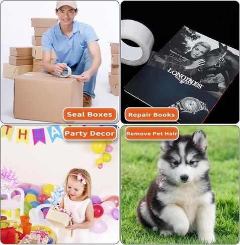 شريط تغليف شفاف 6 بكرات، 1.88 بوصة × 80 ياردة، إجمالي 480 ياردة، سمك 2.7 مل، شريط تعبئة عالي التحمل للشحن والتغليف والختم المتحرك in Kuwait