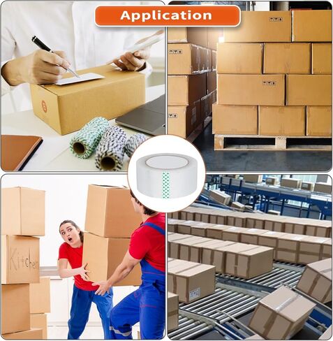 شريط تغليف شفاف 6 بكرات، 1.88 بوصة × 80 ياردة، إجمالي 480 ياردة، سمك 2.7 مل، شريط تعبئة عالي التحمل للشحن والتغليف والختم المتحرك in Kuwait