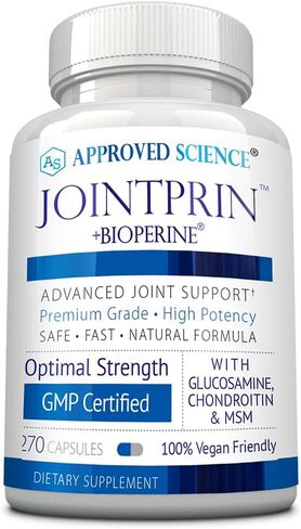 Jointprin العلمي المعتمد - الجلوكوزامين، MSM، الكوندرويتين، الكركم، Boswellia، BioPerine - 540 قرصًا - كمية تكفي لمدة 6 أشهر in Kuwait