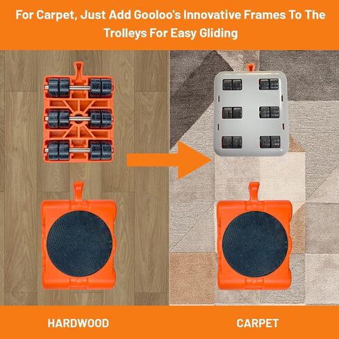 رافعة أثاث Gooloo عالية التحمل للأثاث بسعة تحميل 660 رطل، مجموعة أدوات رفع الأثاث، عجلات دوارة، محركات أثاث بعجلات in Kuwait