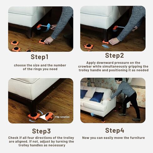 رافعة أثاث Gooloo عالية التحمل للأثاث بسعة تحميل 660 رطل، مجموعة أدوات رفع الأثاث، عجلات دوارة، محركات أثاث بعجلات in Kuwait