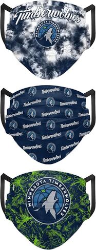 غطاء وجه للسيدات من FOCO Minnesota Timberwolves NBA Matchday - للكبار - 3 عبوات in Kuwait