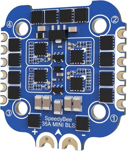 4 في 1 ESC، SpeedyBee 35A Mini ESC، 2-6S BLHeli_S وحدة تحكم السرعة الإلكترونية اللاسلكية تدعم DSHOT300/600 لطائرة FPV بدون طيار، فتحة تثبيت 20 × 20 مم in Saudi Arabia