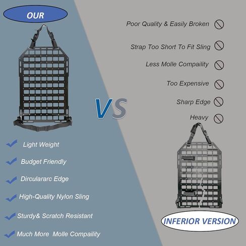 2 حزمة لوحات مولي للمركبات متعددة الاستخدامات التكتيكية مقعد السيارة الخلفي المنظم لتخزين شاحنة سنادات بالسيارة الرف صديقة للبيئة in Kuwait