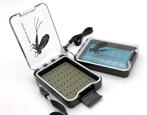 Nirvana Small Silicone Waterproof Fly Box w/Artwork By Anthony Naples (Aqua Blue) in Saudi Arabia