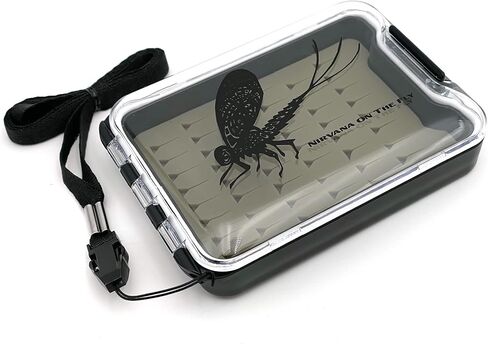 Nirvana Small Silicone Waterproof Fly Box w/Artwork By Anthony Naples (Aqua Blue) in Saudi Arabia