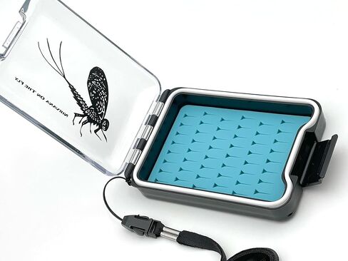 Nirvana Small Silicone Waterproof Fly Box w/Artwork By Anthony Naples (Aqua Blue) in Saudi Arabia