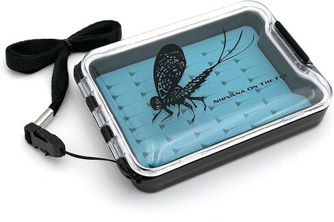 Nirvana Small Silicone Waterproof Fly Box w/Artwork By Anthony Naples (Aqua Blue) in Saudi Arabia
