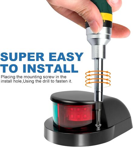 Boat Navigation Lights, LED Light for Boats, Waterproof Bow Light for Boat, Perfect Boat Front Light for Pontoons, Skiff, and Small Boat in Kuwait