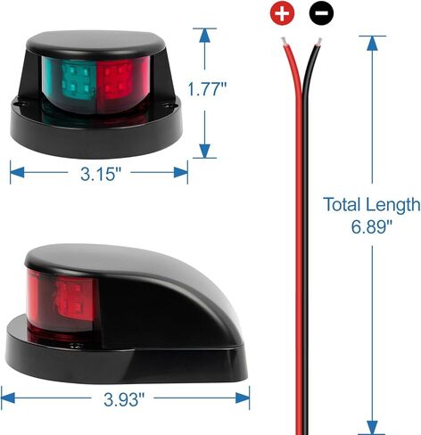 Boat Navigation Lights, LED Light for Boats, Waterproof Bow Light for Boat, Perfect Boat Front Light for Pontoons, Skiff, and Small Boat in Kuwait