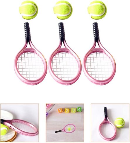 STOBOK Kids Toys ألعاب صغيرة مجموعة كرة الريشة، مجموعة صغيرة 3 مجموعات، مجموعة تنس صغيرة، مضرب تنس مصغر، دعائم تصوير للتنس، مضرب تنس، مجموعة كرة الريشة الصغيرة، مجموعة كرة الريشة، ألعاب صغيرة in Saudi Arabia