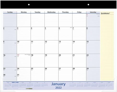 AT-A-GLANCE 2022 Desk Calendar by AT-A-GLANCE, Monthly Desk Pad, 22" x 17", Standard, QuickNotes (SK70000) in Saudi Arabia