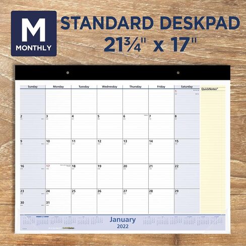 AT-A-GLANCE 2022 Desk Calendar by AT-A-GLANCE, Monthly Desk Pad, 22" x 17", Standard, QuickNotes (SK70000) in Saudi Arabia